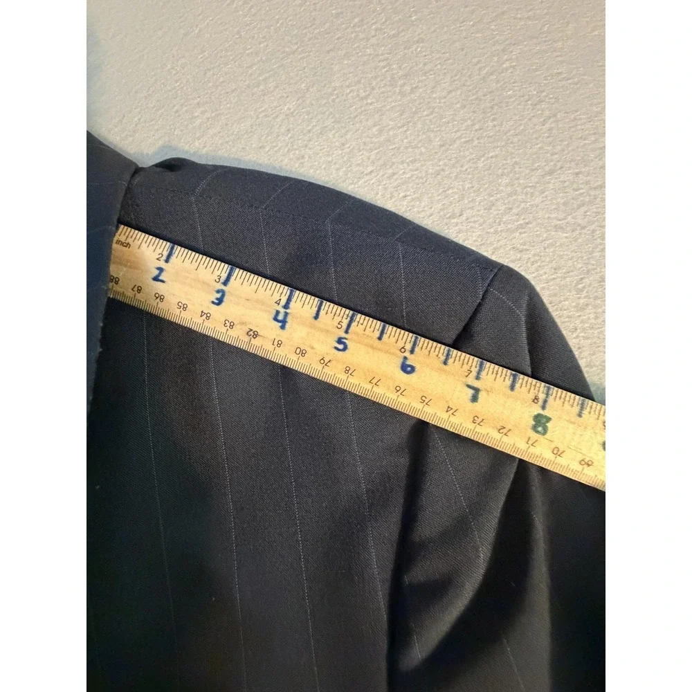 Oscar De La Renta Suit Mens 40 35x30 Gray Wool 2 Piece Jacket Pants Formal